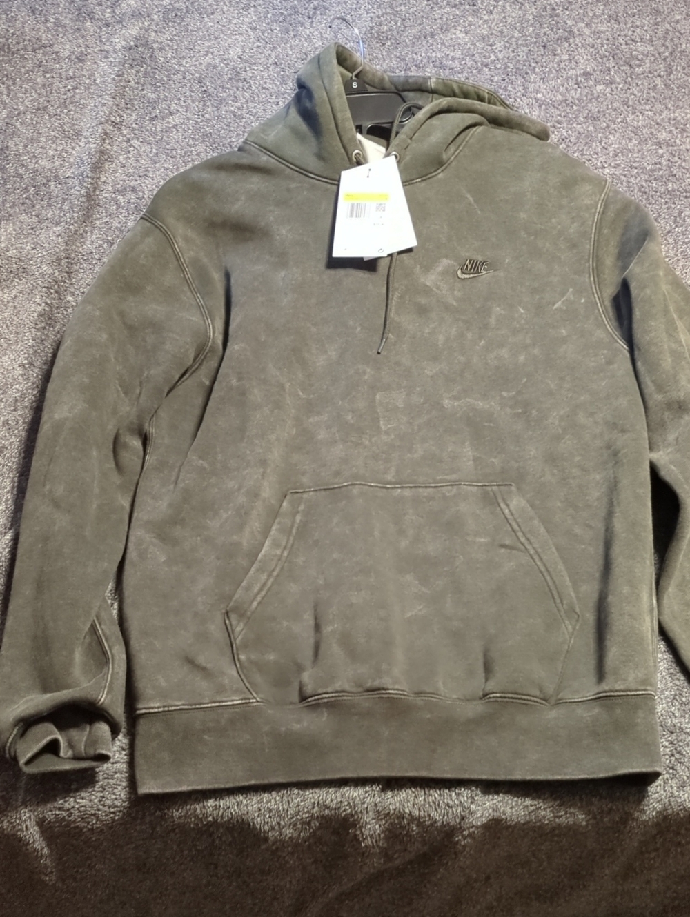Nike Club Men's Washed Fleece Hoodie Size Small